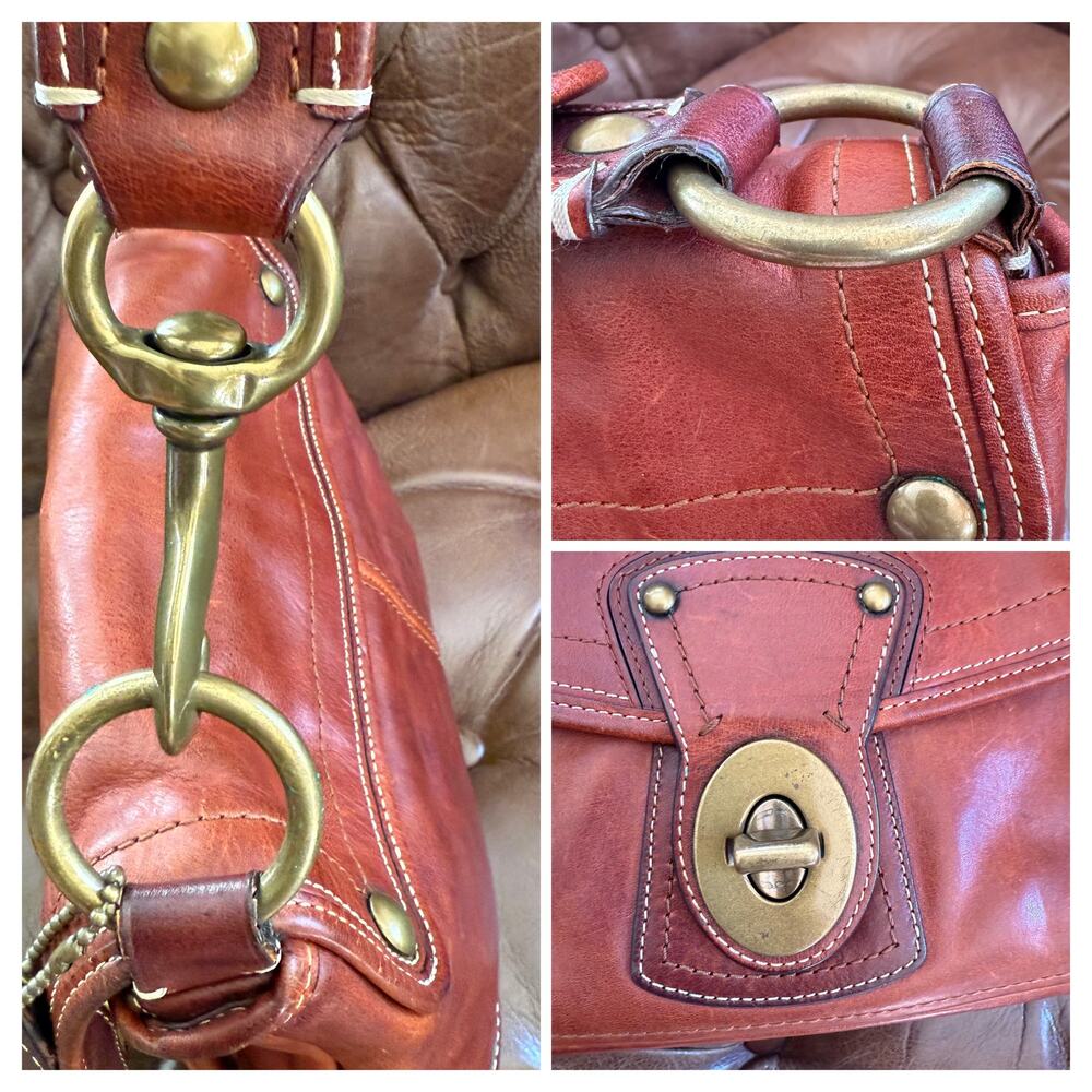 Vintage Coach Legacy Ali 10327 Whiskey Leather Should… - Gem